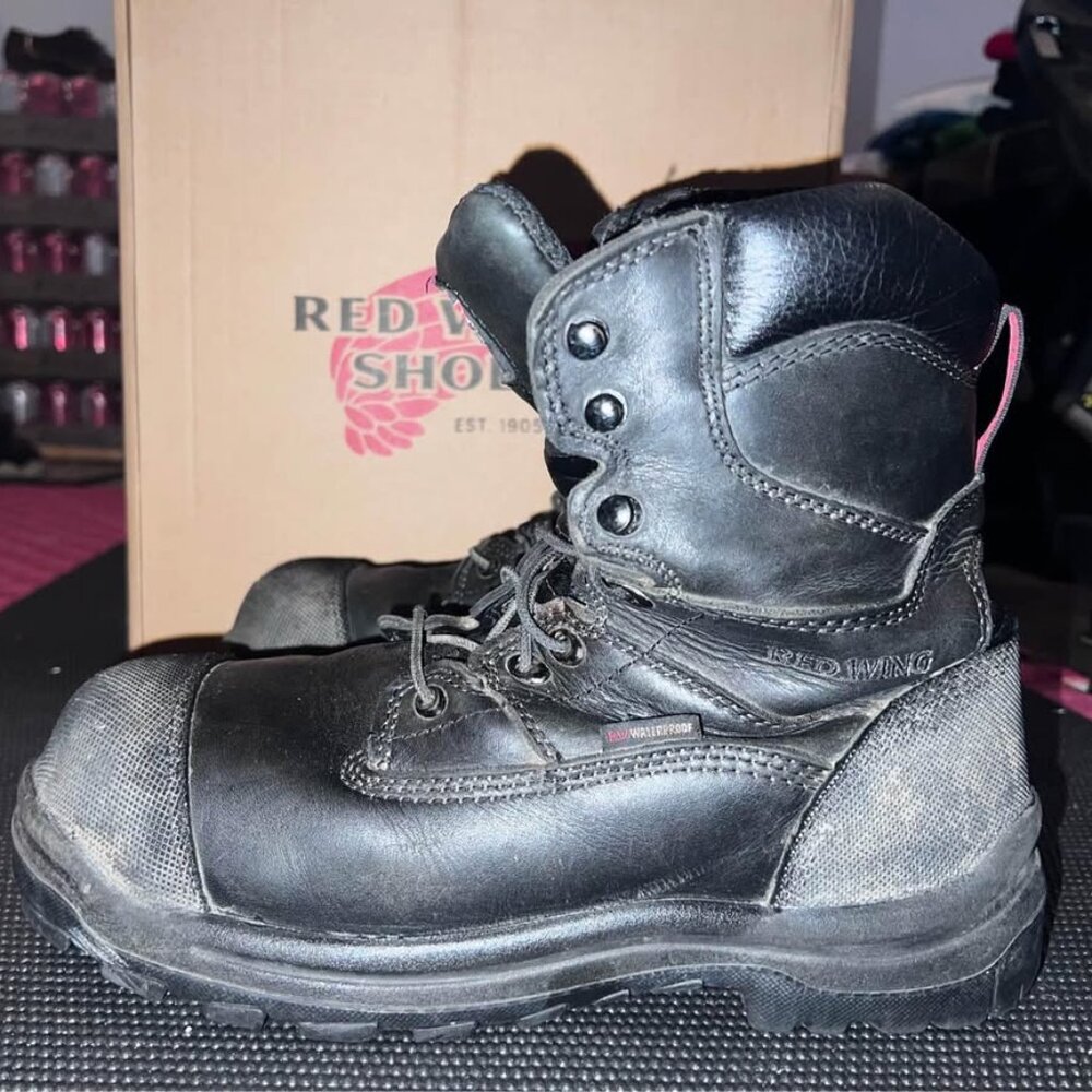 Red Wing 3512 Black CSA Work Boot Size 9 US